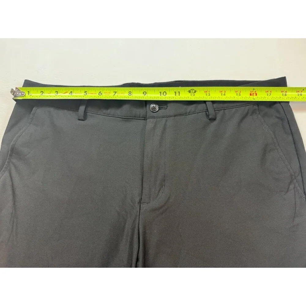 Greg Norman Mens Black Stretch Golf Pants Flat-Front Relaxed 36X30  (bin U199)